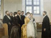 Michael Ancher A Baptism France oil painting artist